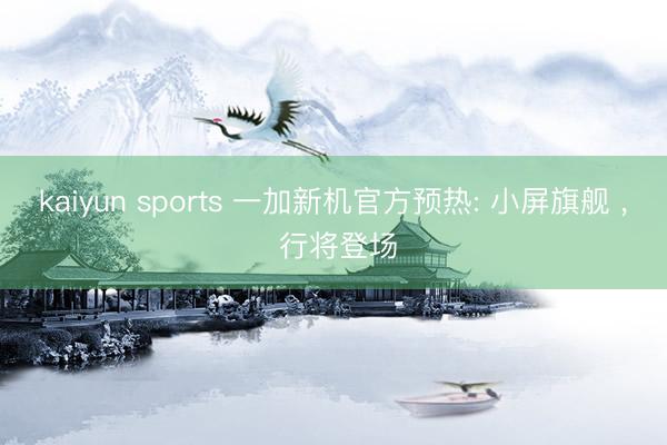 kaiyun sports 一加新机官方预热: 小屏旗舰 ， 行将登场